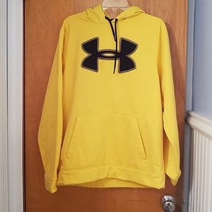Yellow under armour hoodie